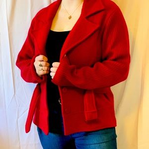 Harve benard 100% wool red coat.